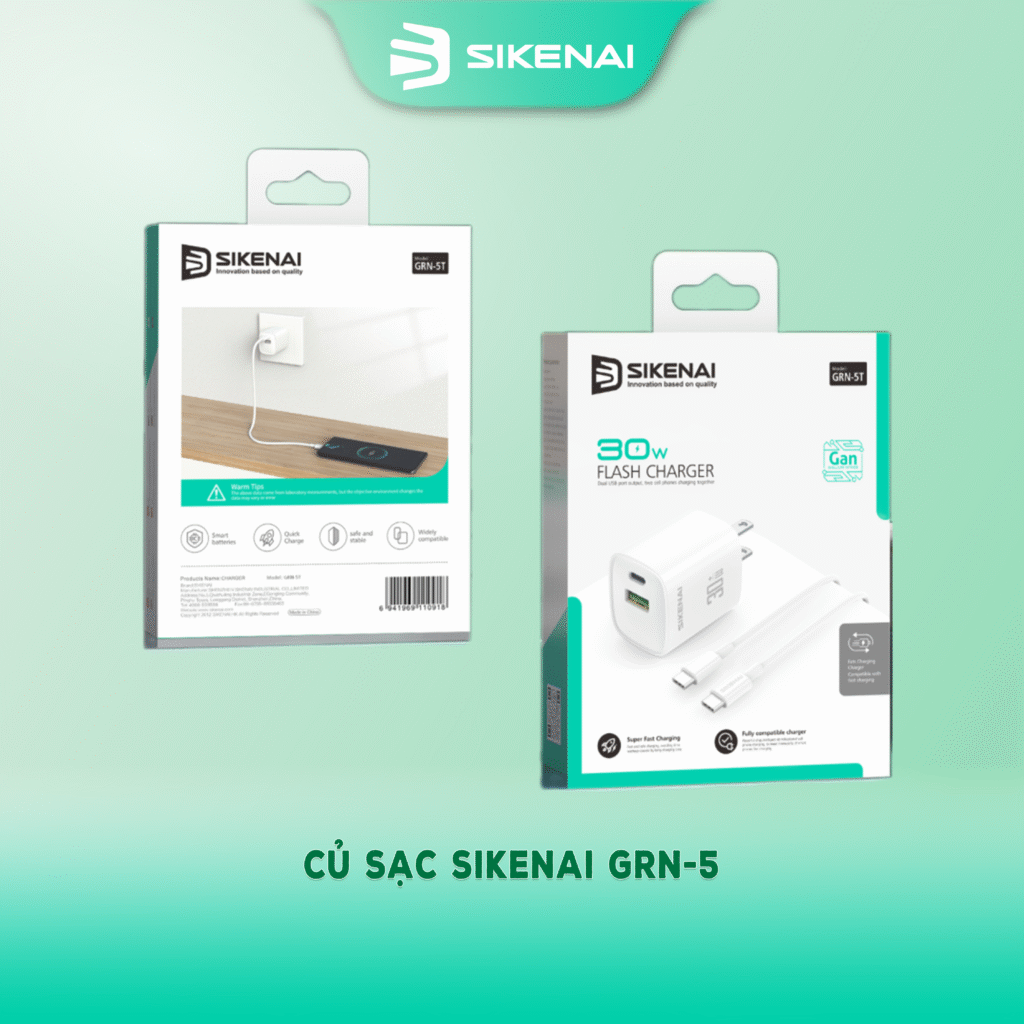 شارژر سیکنای Sikenai GRN5T-EU 30W
