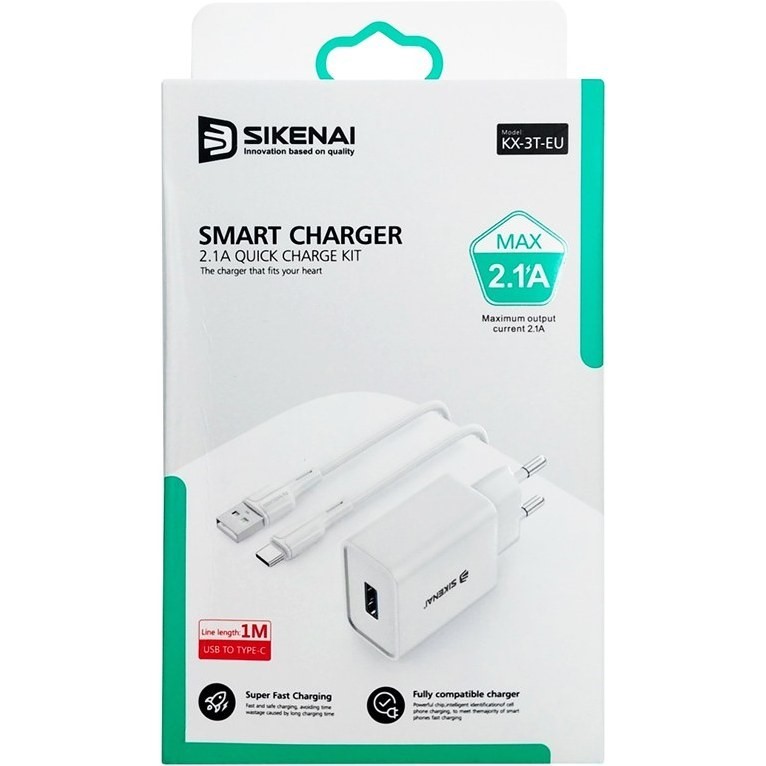 شارژرسیکنای Sikenai KX-01TEU (TYPE-C) - 2.1A